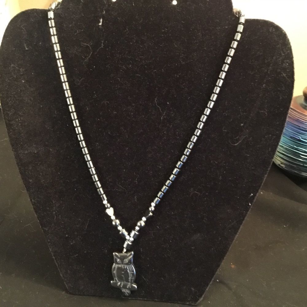 Hematite Bead Necklace with Own Pendant - Picture 8 of 8